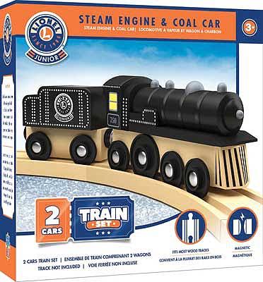Lionel Collector's Steam Engine and Coal Car Wood Train Set