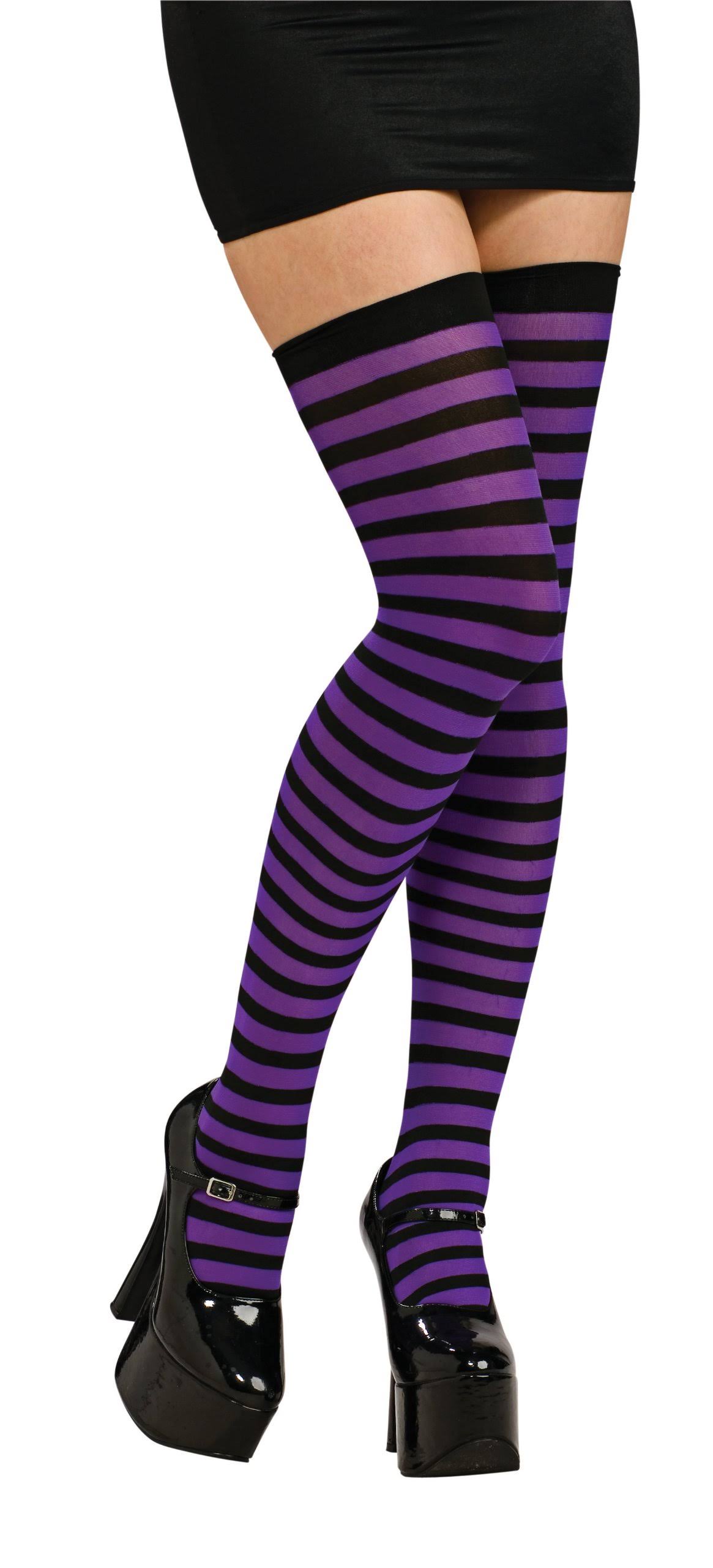 Rubie's Costume Co Striped Thigh High Costume - Black/Purple