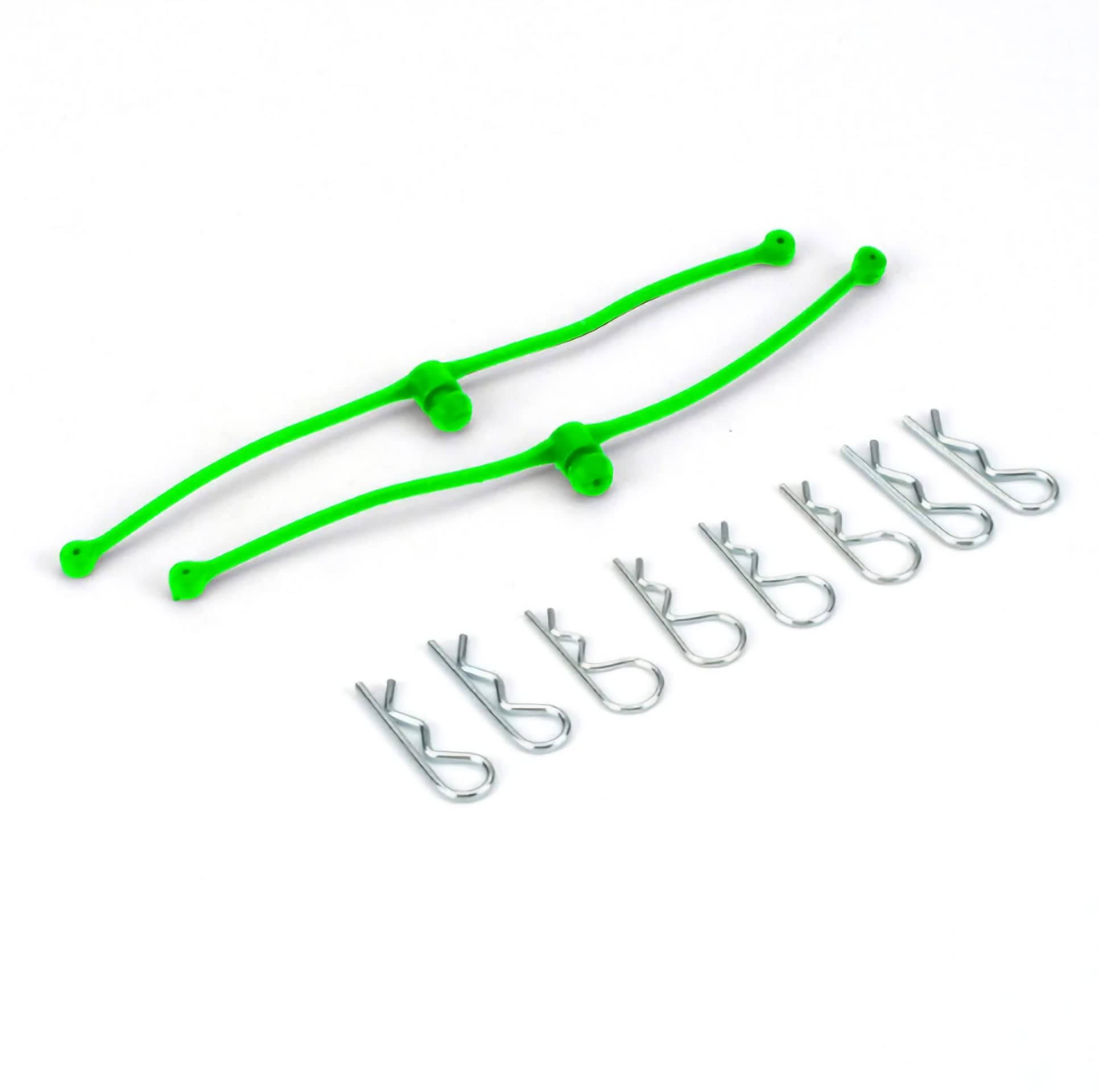 DuBro 2253 Body Klip Retainers - Lime Green, 2pcs