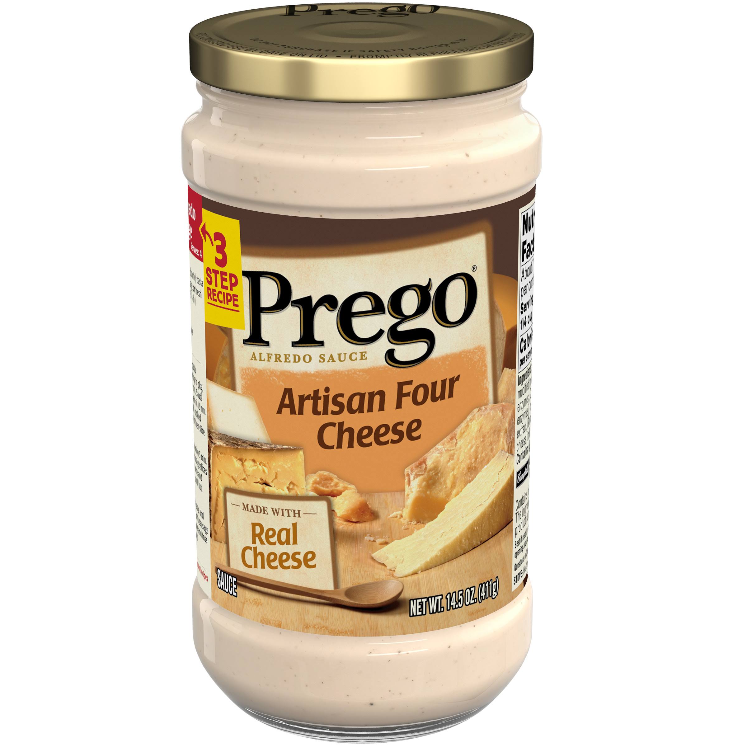 Prego Alfredo Sauce, Artisan Four Cheese - 14.5 oz