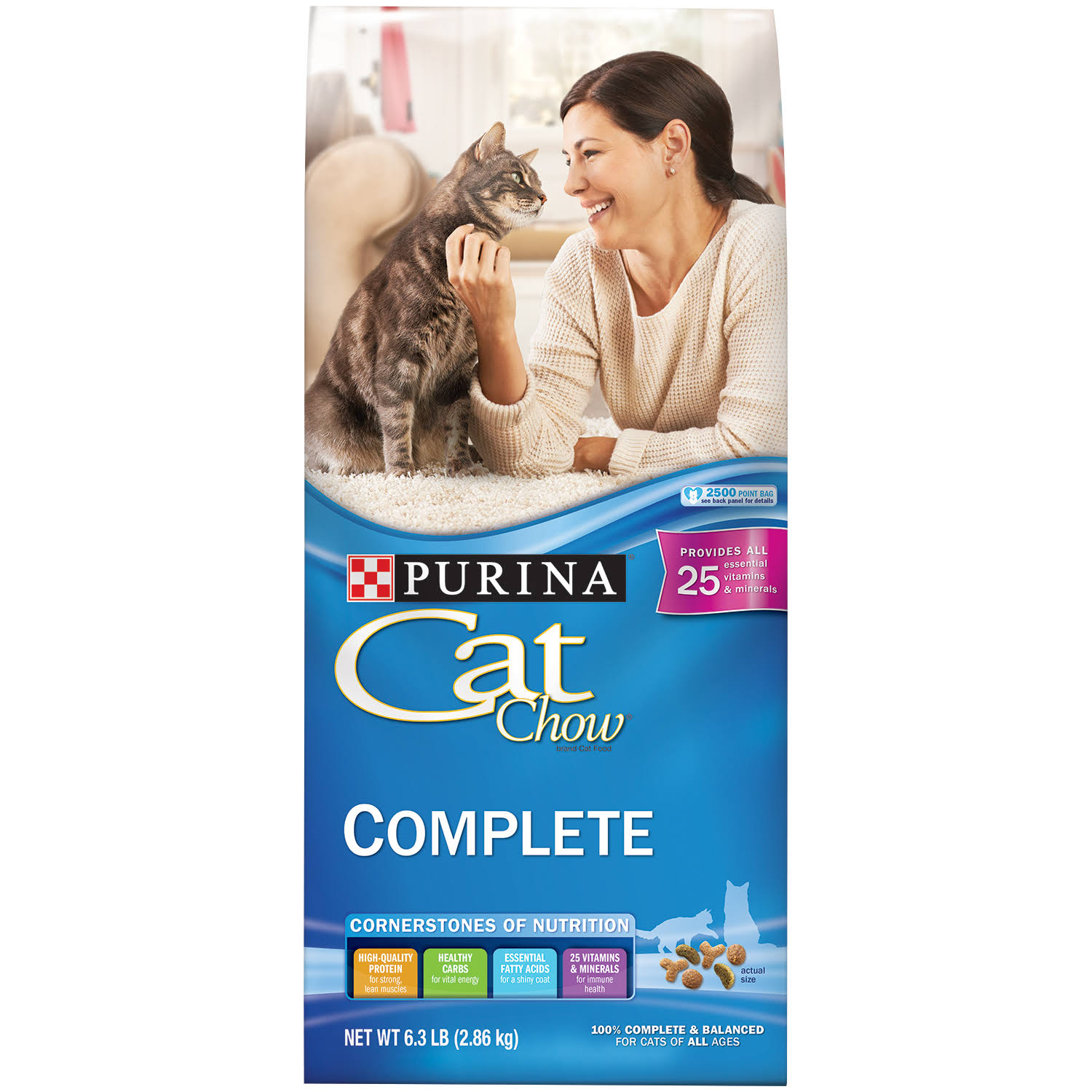 Purina Cat Chow Complete Cat Food - All Ages, 6.3lb