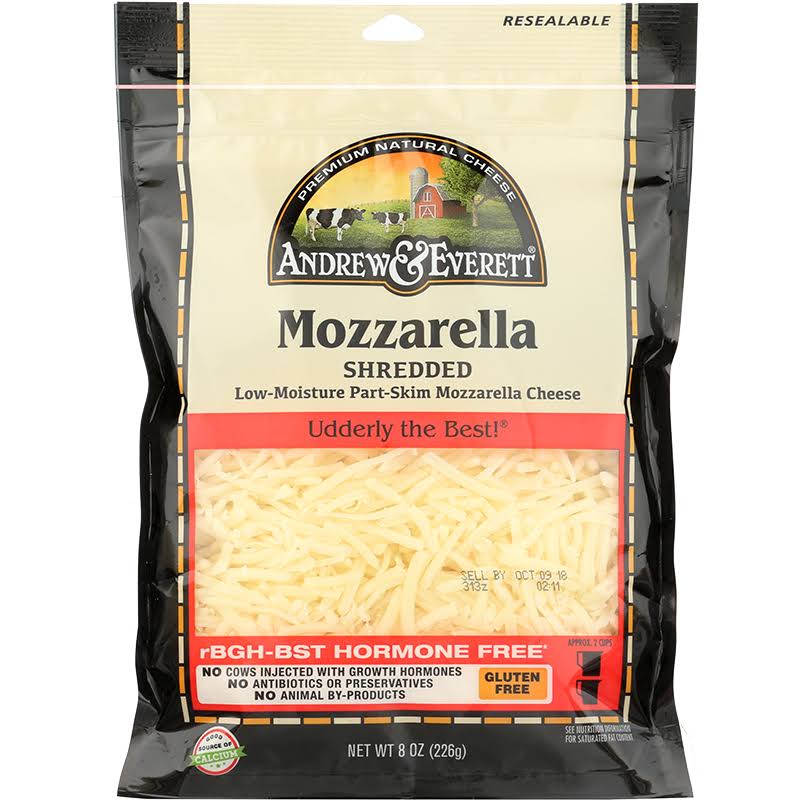 Andrew and Everett Shredded Mozzarella Cheese - 8oz