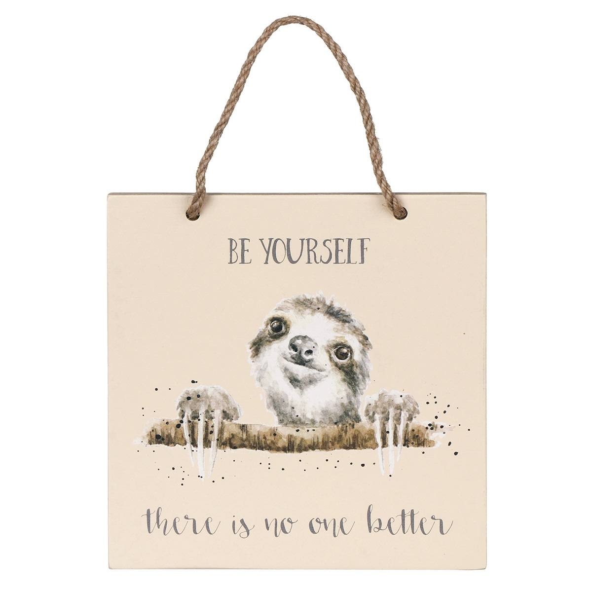 Wrendale ‘Be Yourself’ Sloth Wooden Plaque