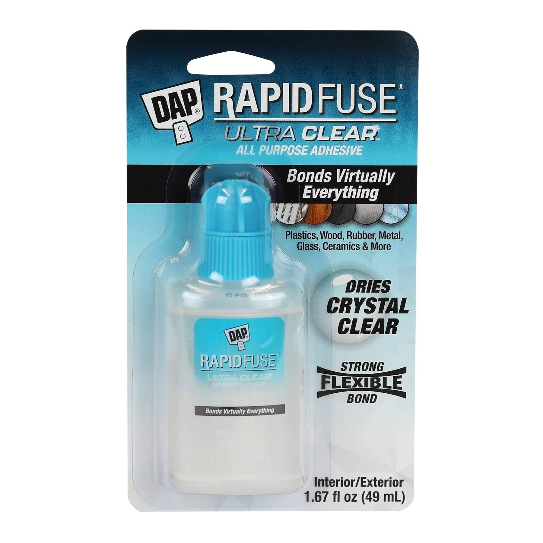 Dap Products Rapidfuse Ultra Clear All Purpose Adhesive, 1.67 oz (7079800180)