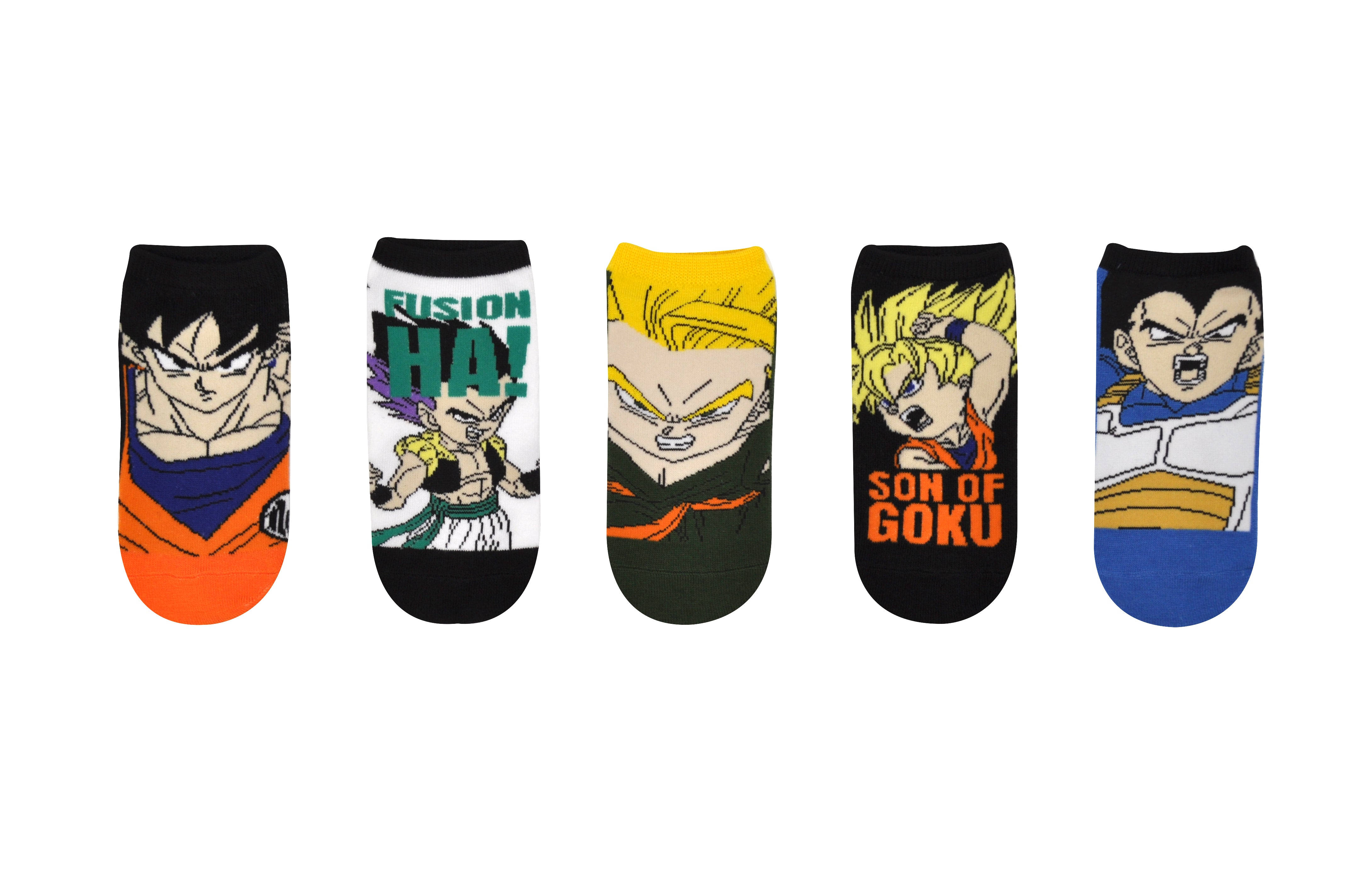 Everything Legwear Dragon Ball Z Black & Orange Five-Pair No-Show Socks Set One-Size