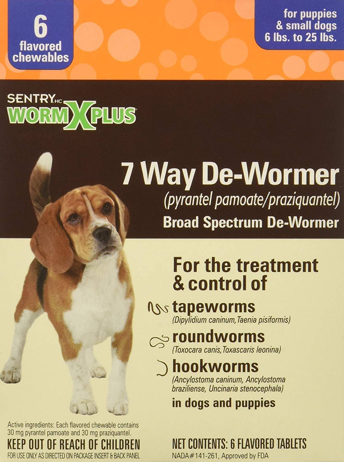 Sentry Worm X Plus 7 Way Small Dogs Dewormer - 6ct