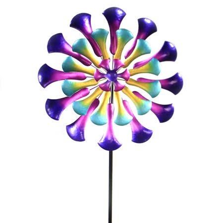 Regal Art & Gift 12287 - 26" Multi-Color Flower Wind Spinner