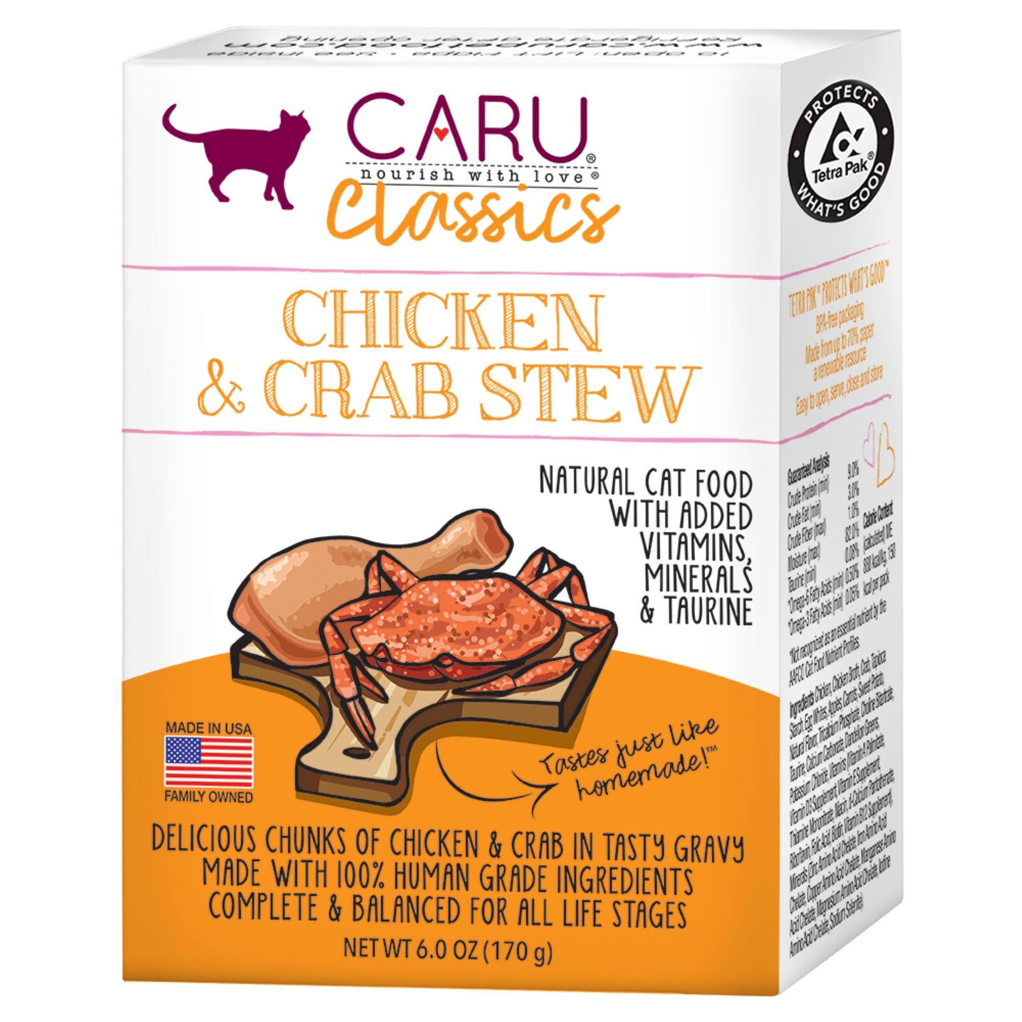 Caru Natural Cat Food - Chicken and Crab Stew, 6oz