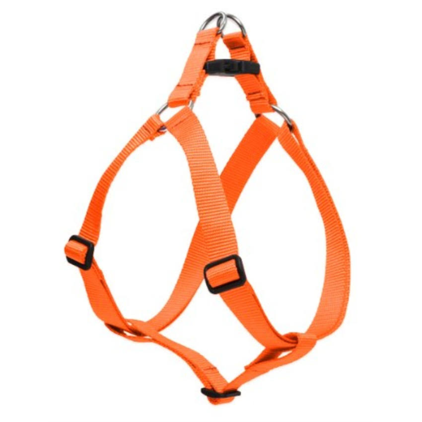 Lupine Step-In Dog Harness - Blaze Orange, 3/4in Width, 15-21in Girth