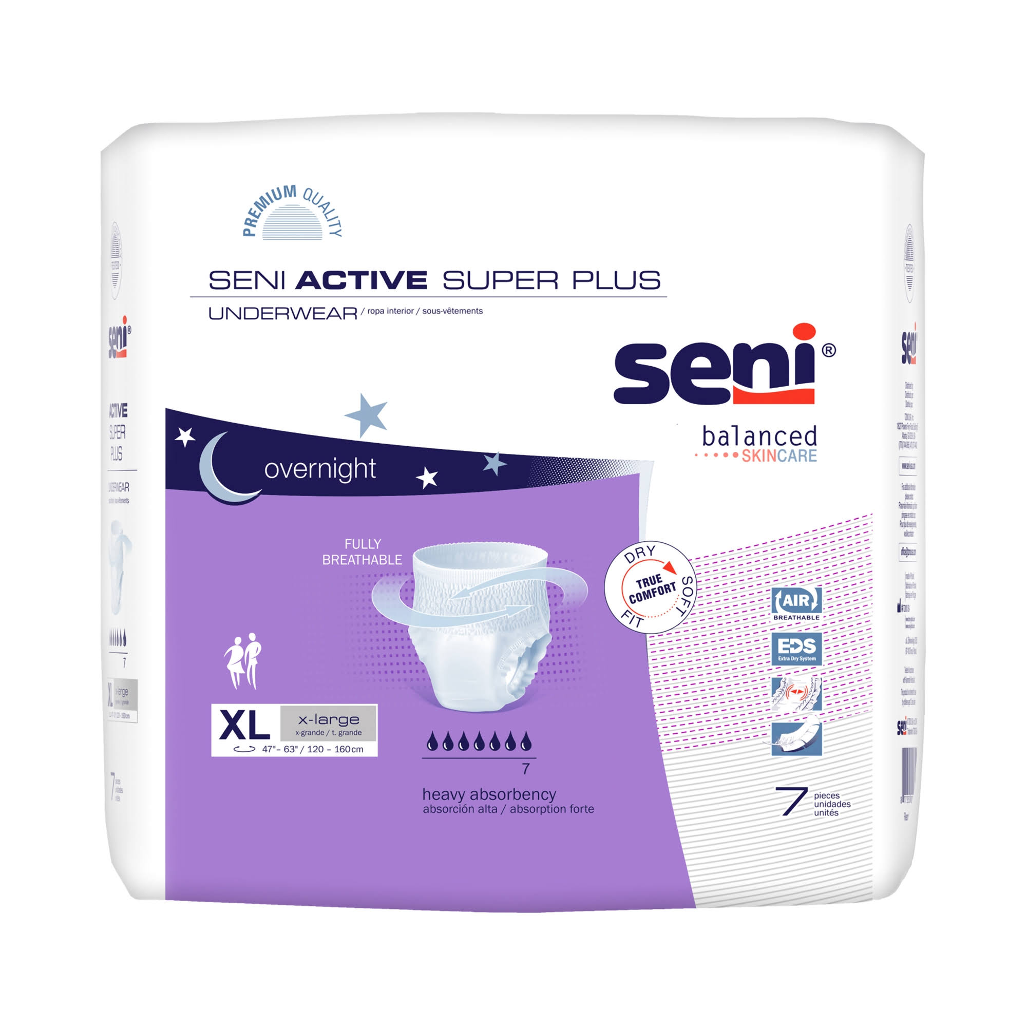 Seni Active Super Plus Disposable Underwear, Heavy, X-Large