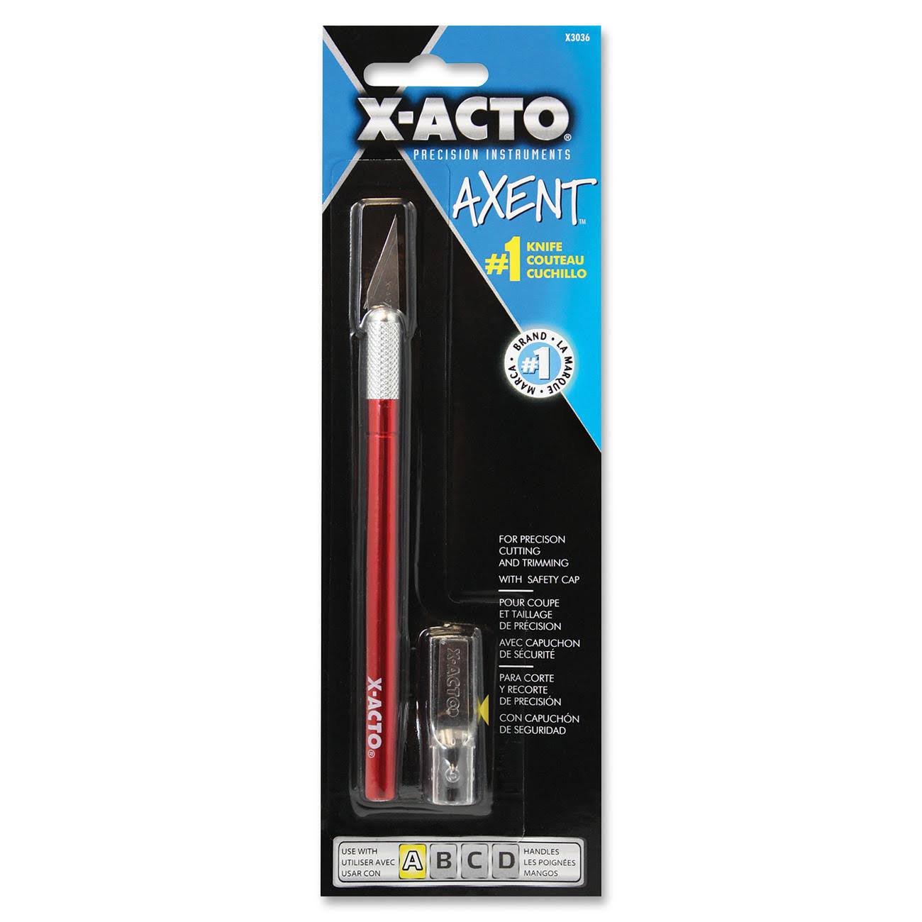 Xacto Axent Knife with Blade and Cap - Red