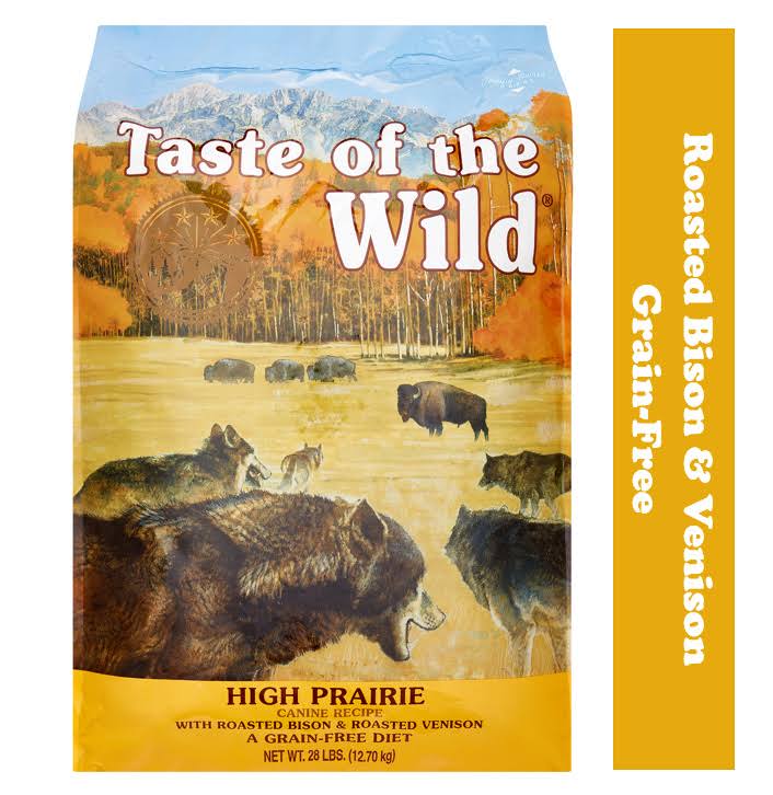 Taste of The Wild High Prairie Canine Recipe with Roasted Bison and Roasted Venison Grain-free Dry Dog Food, 13kg | Dogs