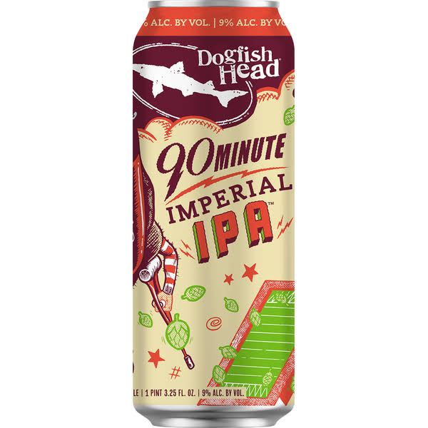 Dogfish Head Beer, Imperial IPA, 90 Minute - 1 pint 3.25 fl oz