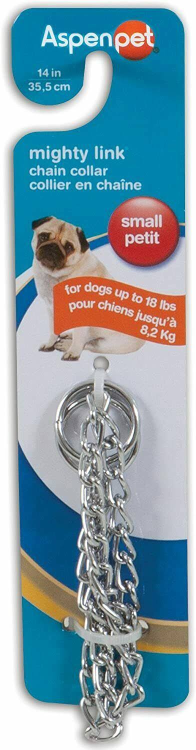 Aspen Pet Light Weight Collar - Chrome, 2mm X 14"