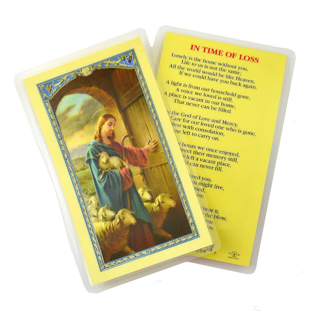 in Time of Loss Laminated Holy Card