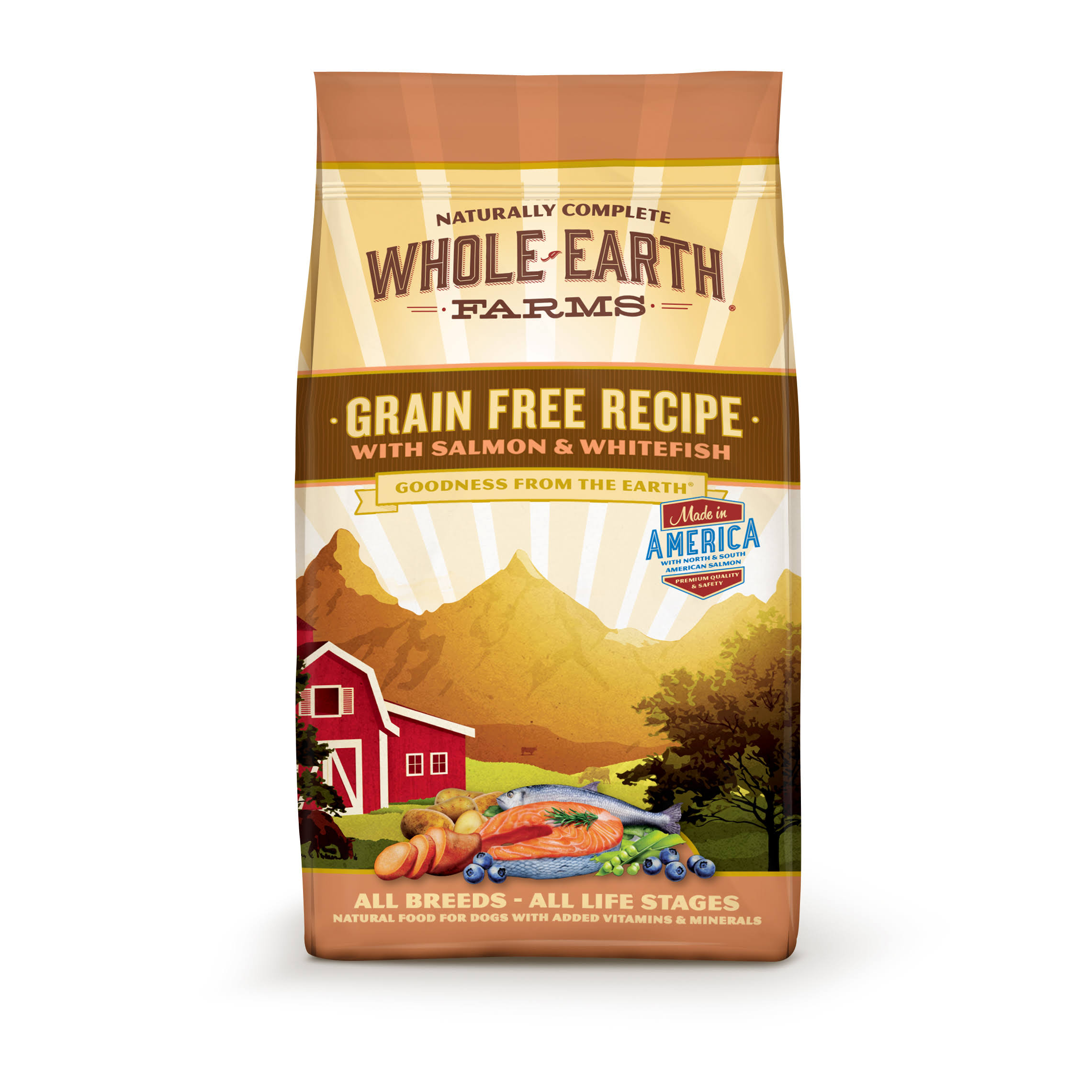 Merrick Whole Earth Farms Dog Food - Salmon and Whitefish, Dry, 4lbs