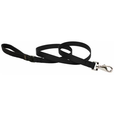 Lupine Dog Lead - Black, 3/4 in x 6 ft