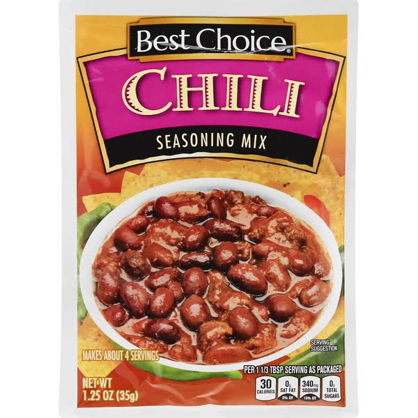 Best Choice Seasoning Mix, Chili - 1.25 oz