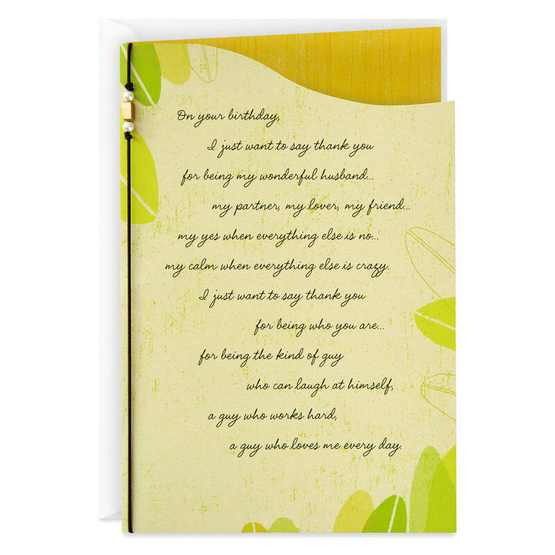 Hallmark Birthday Card, Thank You for Being You Birthday Card for Husband