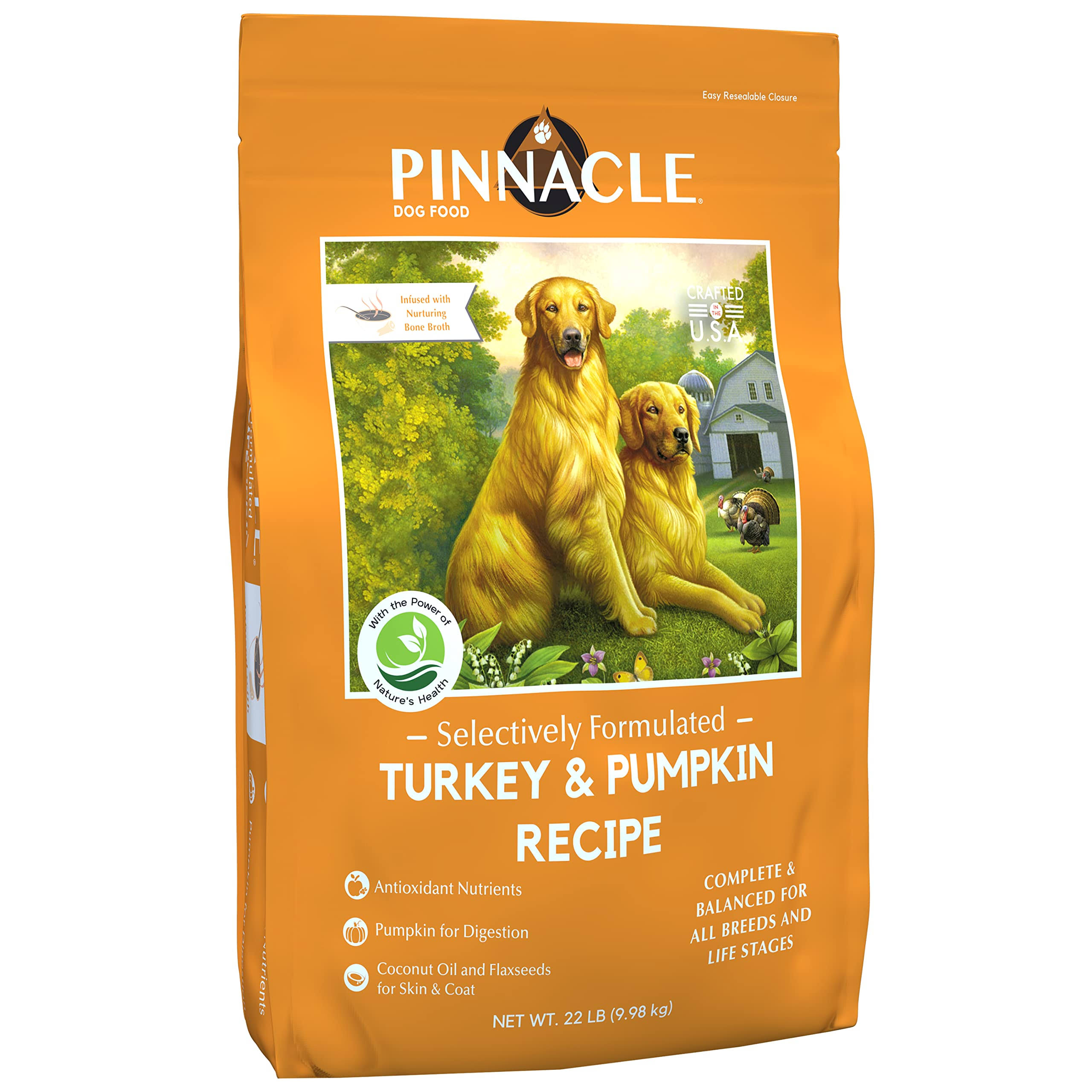 Pinnacle Turkey & Pumpkin Recipe Dry Dog Food, 22-lb Bag