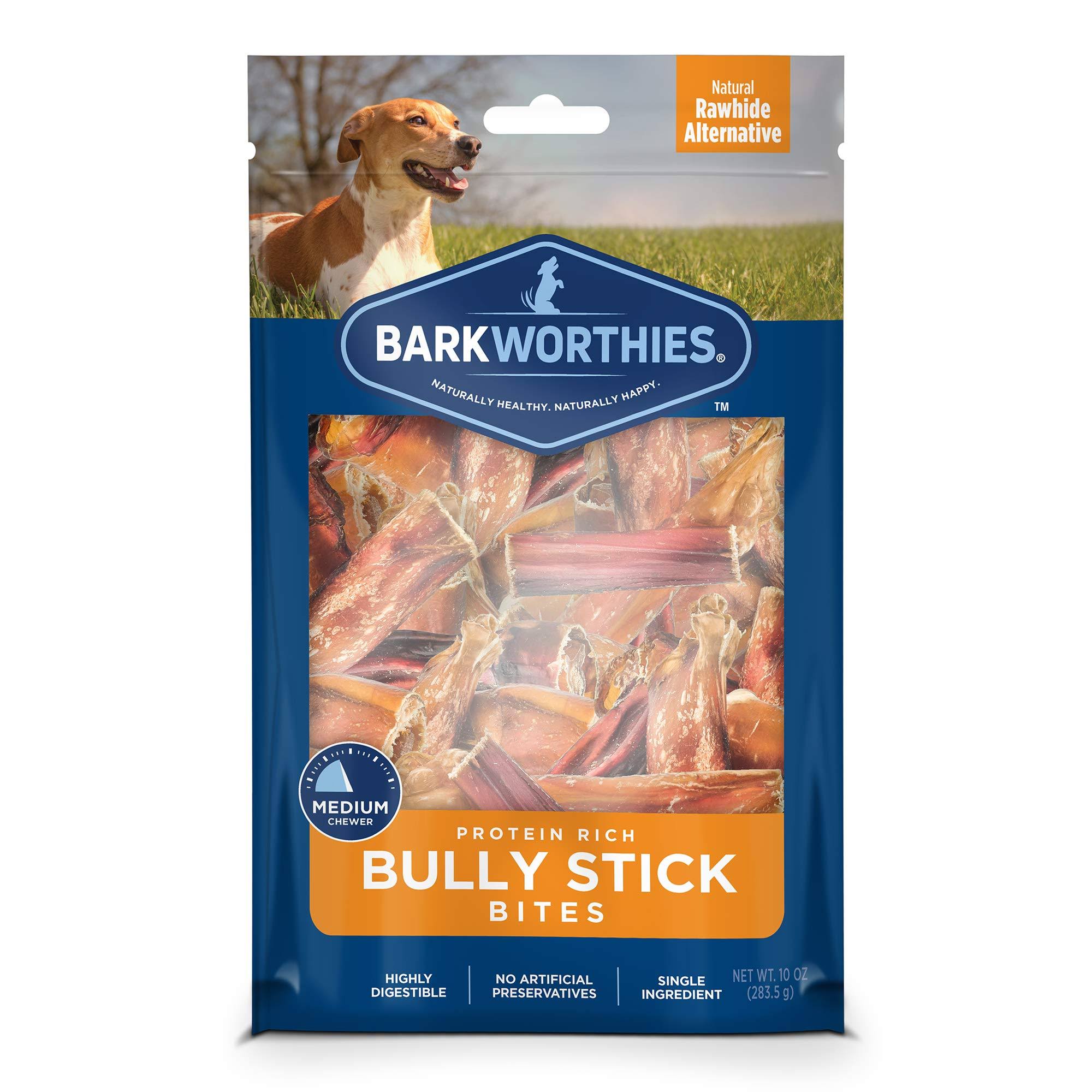 Barkworthies Bully Stick Bites Dog Treats - 10 oz