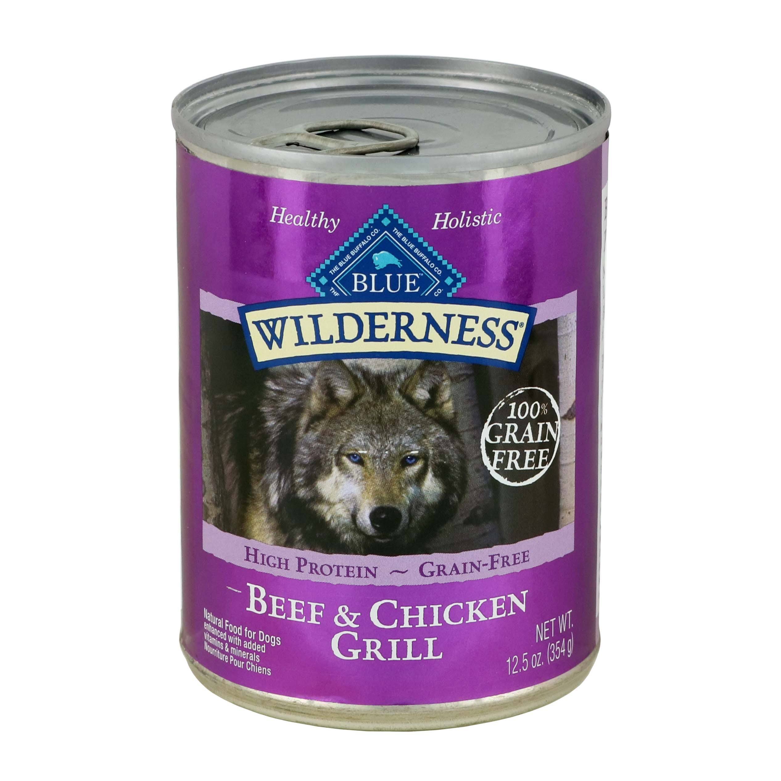 Blue Buffalo Wilderness Grain-Free Canned Dog Food - Beef & Chicken Grill, 12.5oz