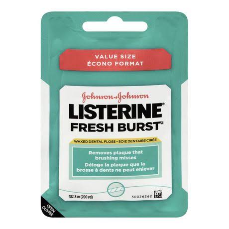 Listerine Fresh Burst Waxed Floss - 200yd