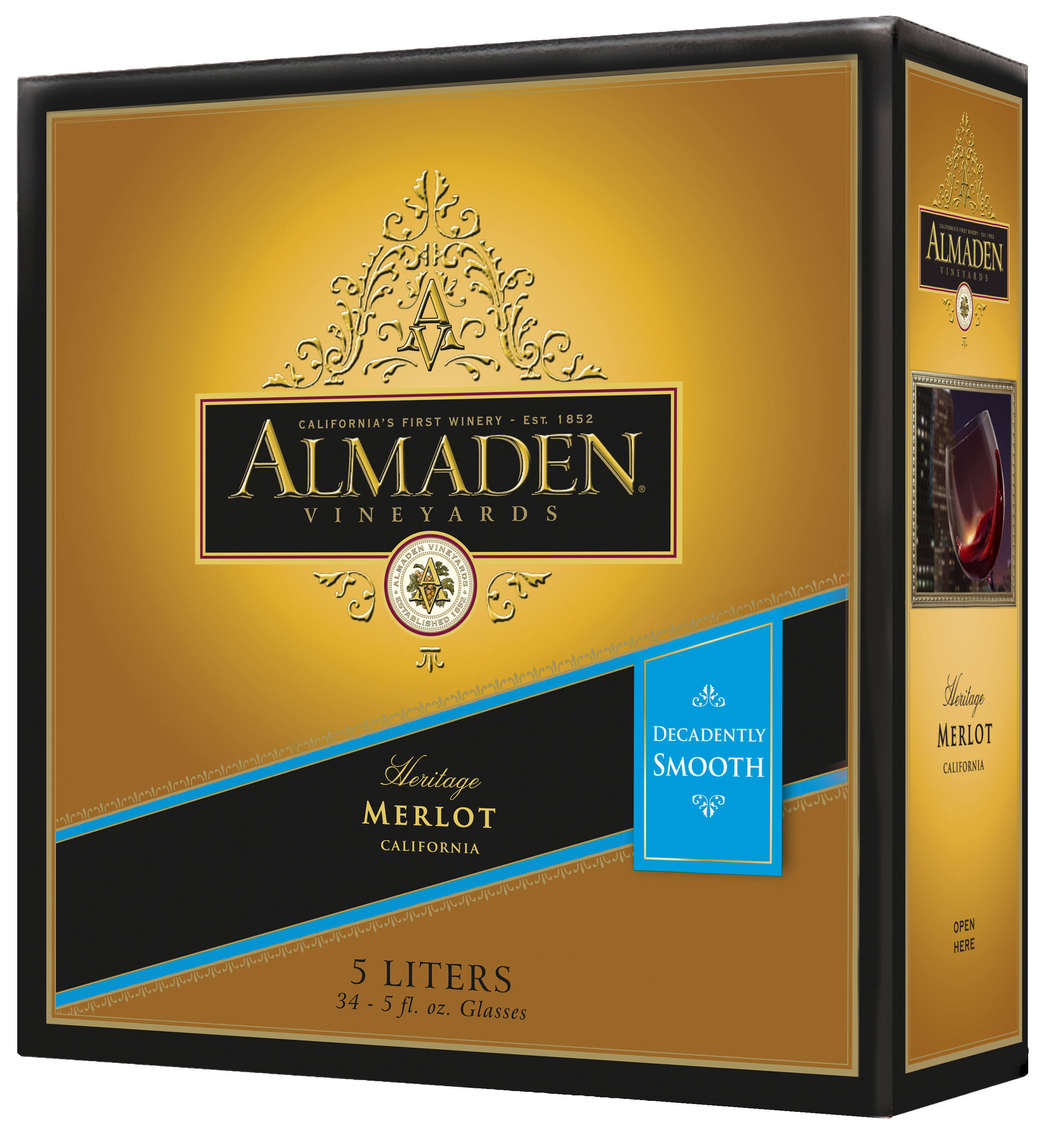 Almaden Merlot, Heritage, Chile - 34 pack, 5 fl oz glasses