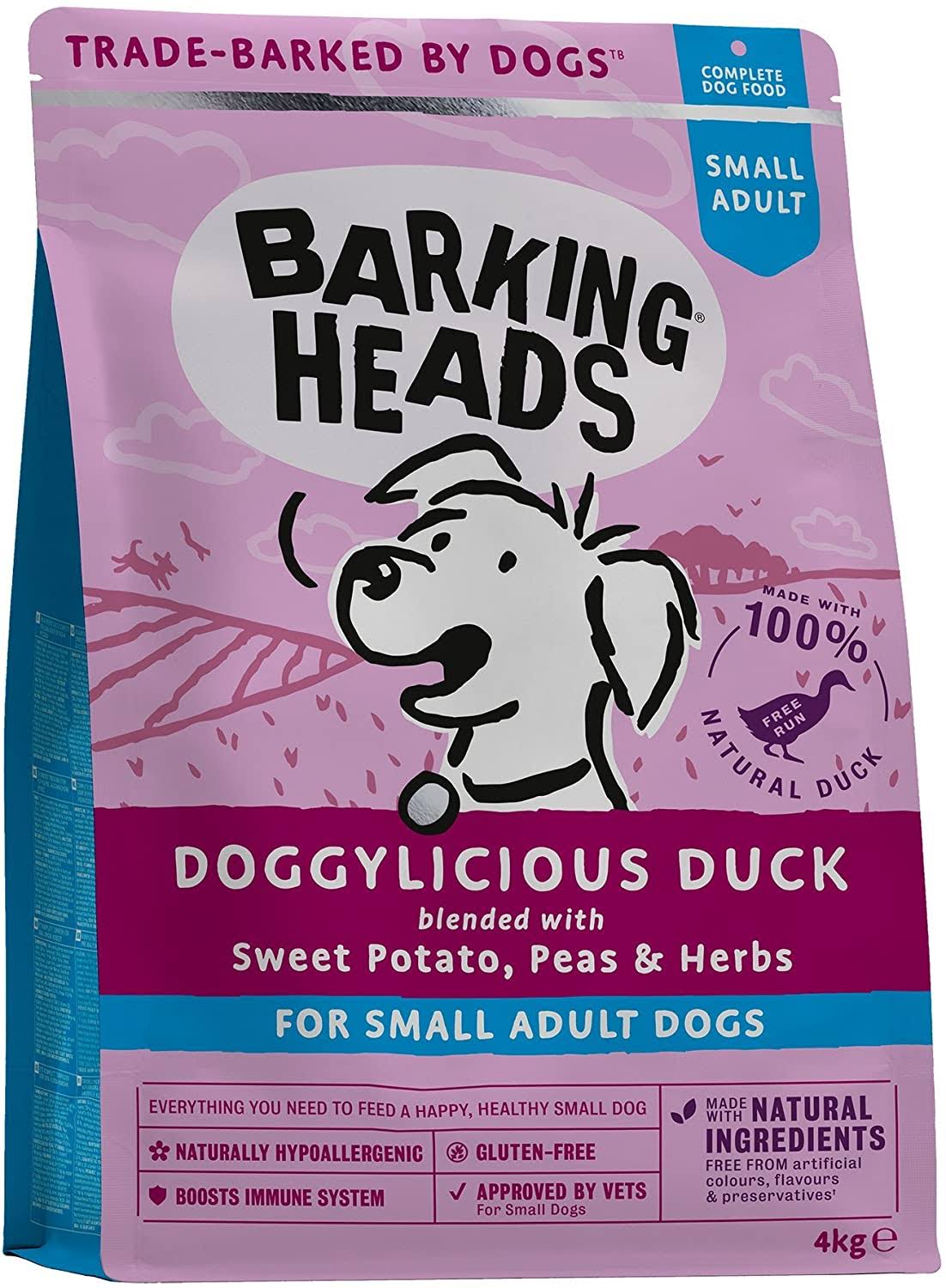 Barking Heads Tiny Paws Quackers Grain Dog Food - 4kg