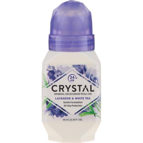 Crystal Essence Mineral Deodorant Roll-On - Lavender & White Tea