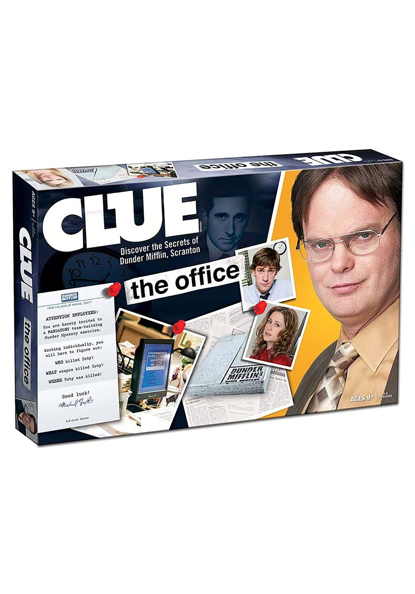 The Office CLUE Board Game | Adult | Unisex | Brown/Gray | One-Size | USAopoly