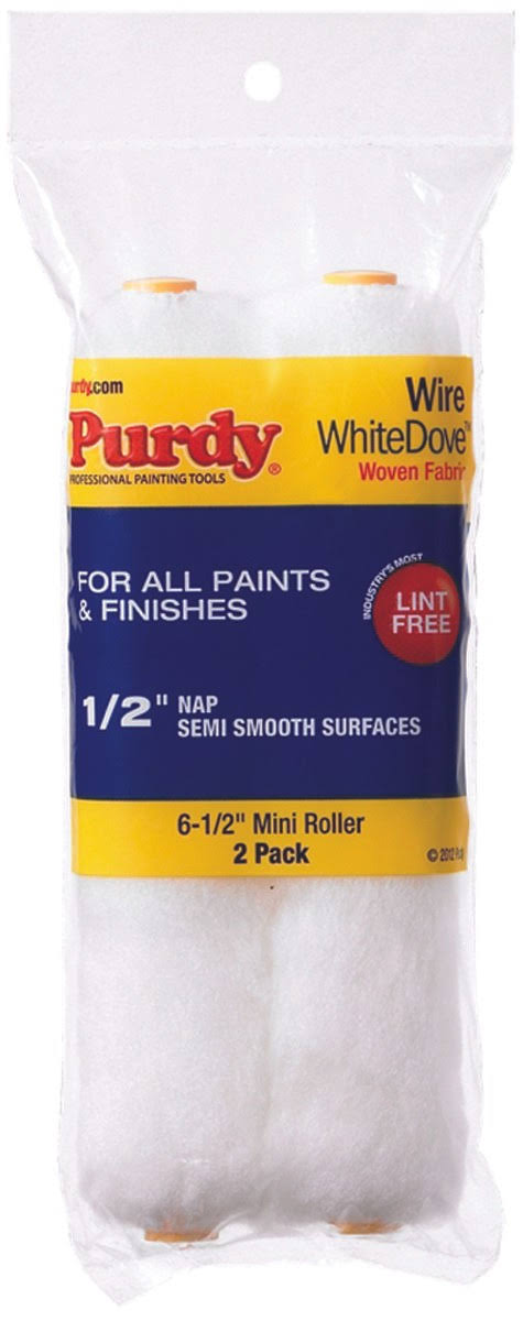 Purdy White Dove Roller Cover - Mini, Semi Smooth, 1/2" Nap, 2 Pack