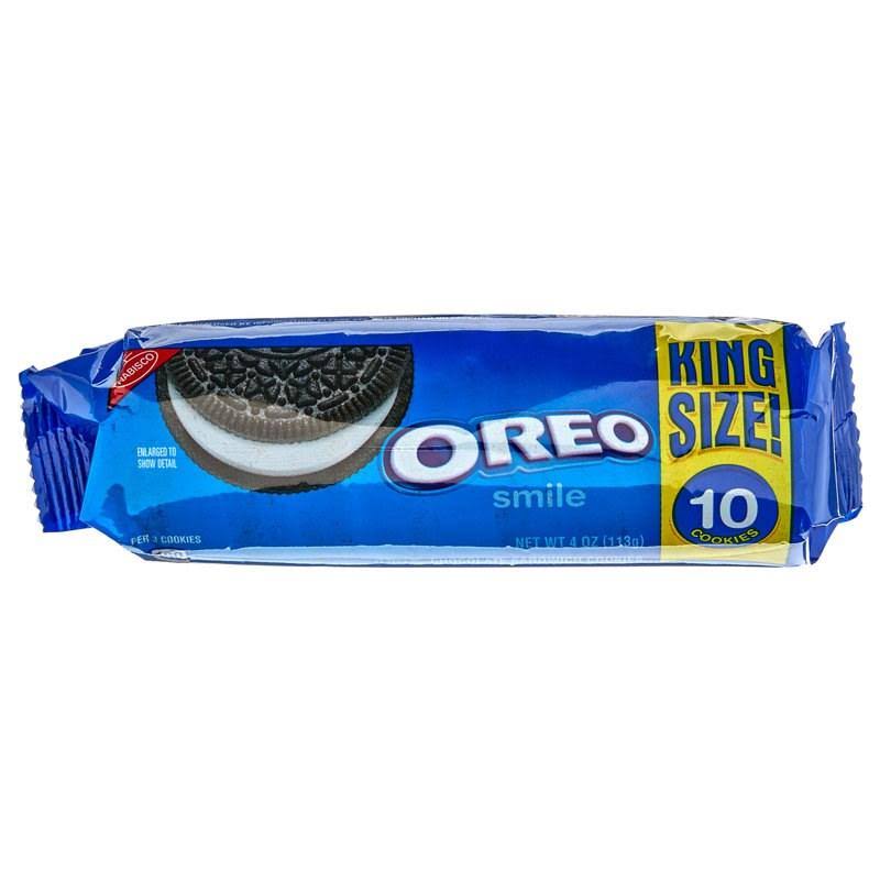 Nabisco Oreo Smile Cookies - King Size, 10 Cookies, 110g