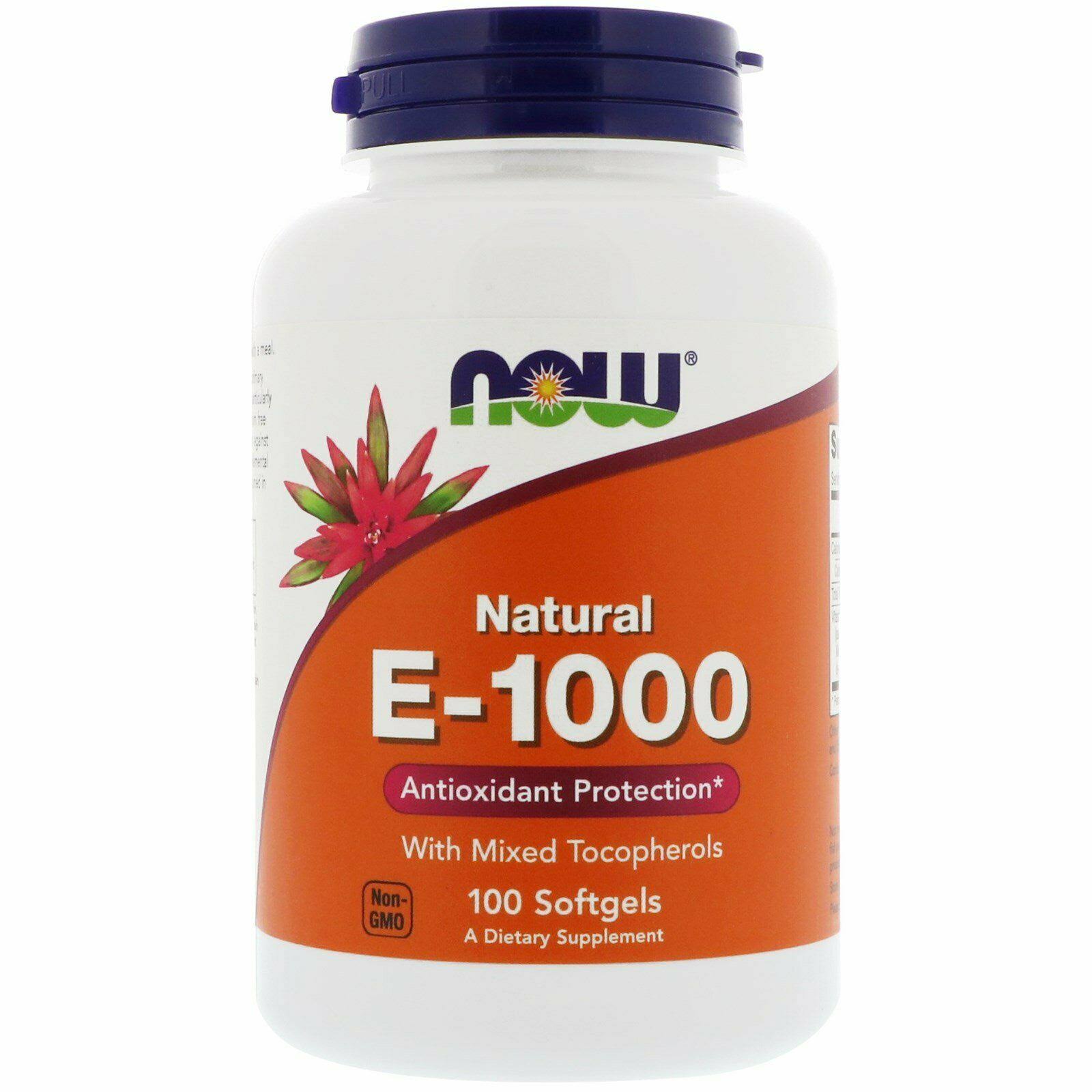 Now Foods E-1000 Dietary Supplement - 100 Softgels