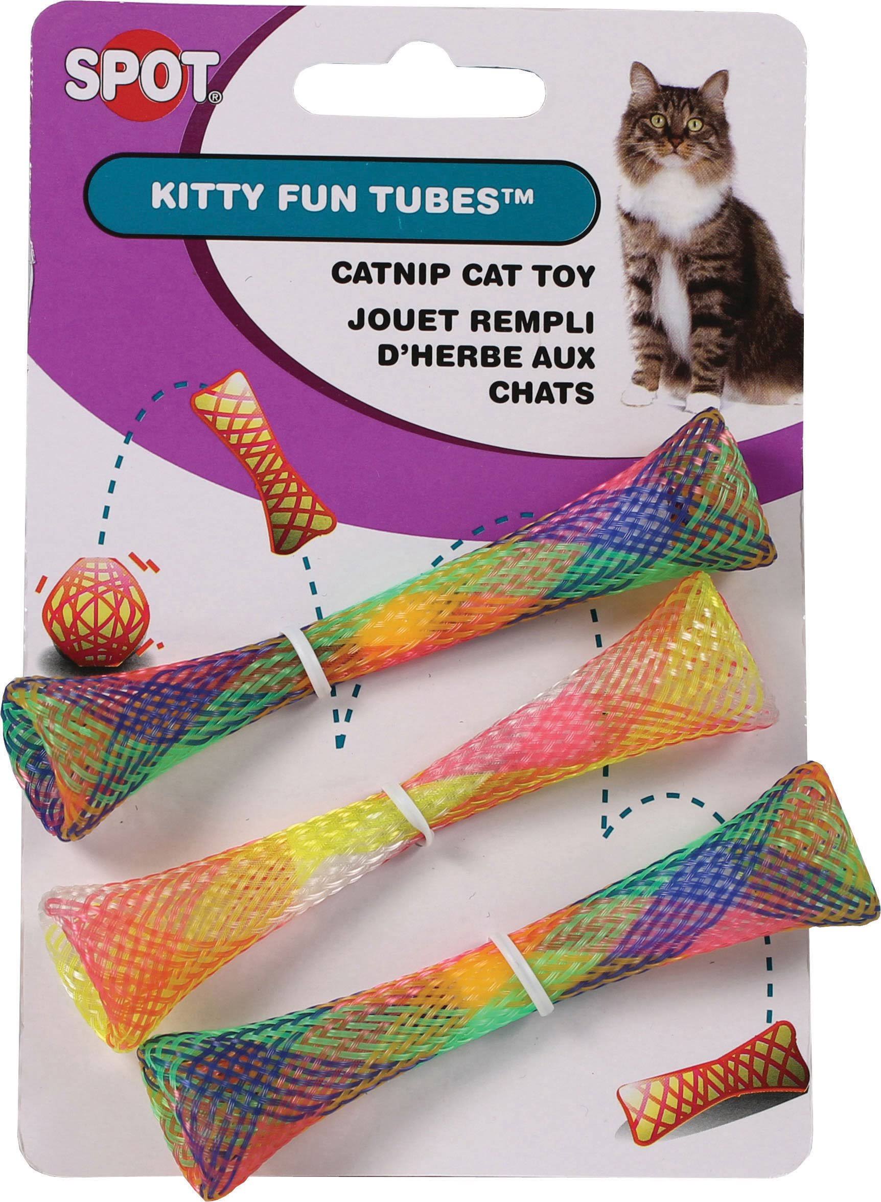 Spot Kitty Fun Tubes Cat Toy - Catnip, 3 Pack