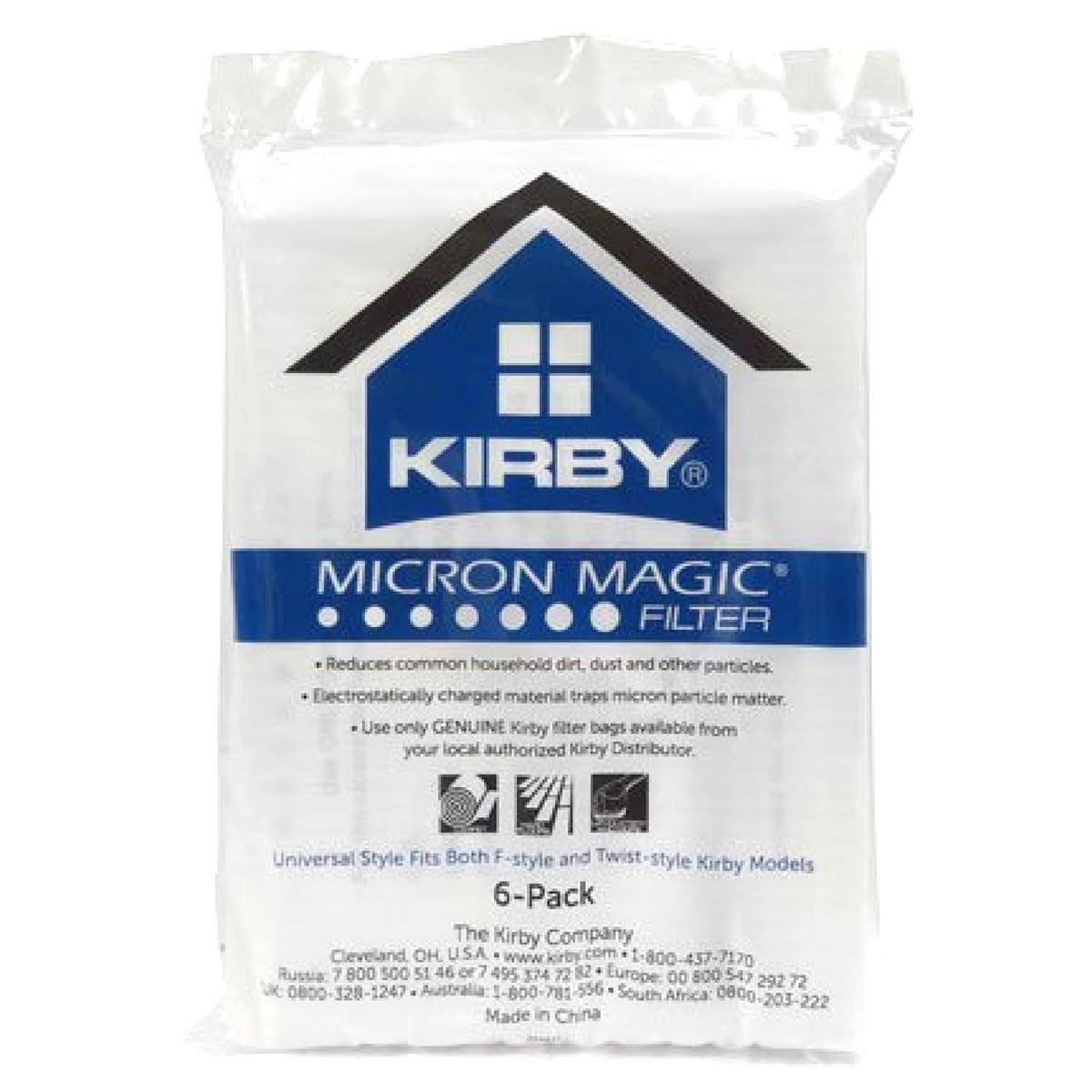 Kirby Vacuum Bags 204811 Vacuum Filter Bags Hoover Micron Magic Bag x 6 Genuine