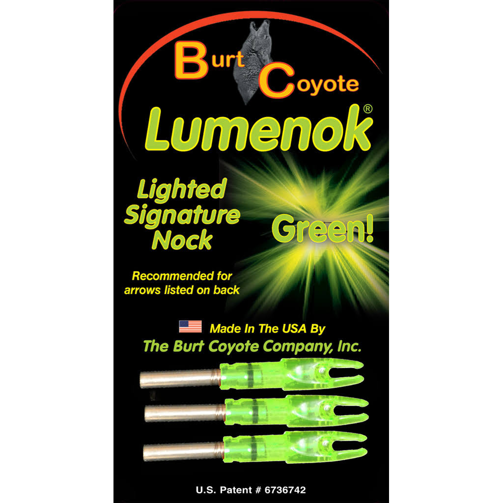 Lumenok Signature Nock - Green, 3pk