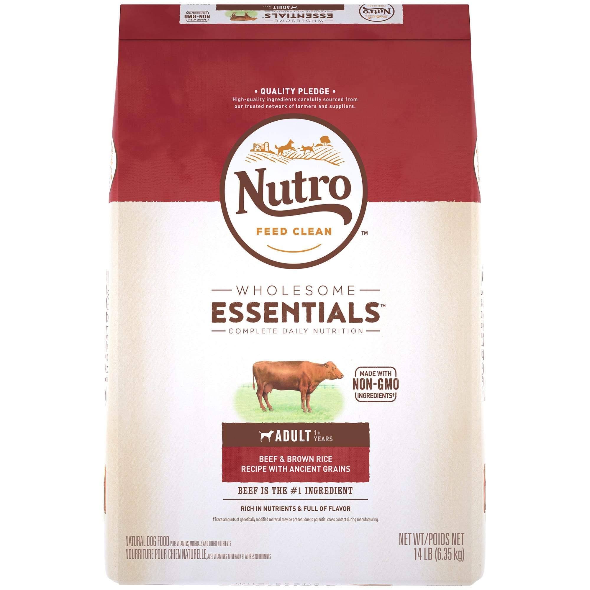 Nutro Wholesome Essentials Adult Dog Food Beef & Brown Rice -- 28 lbs