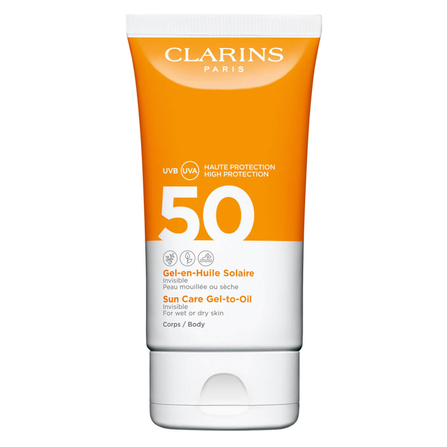 Clarins Invisible Sun Care Gel-To-Oil For Body SPF 50 - For Wet or Dry 150ml