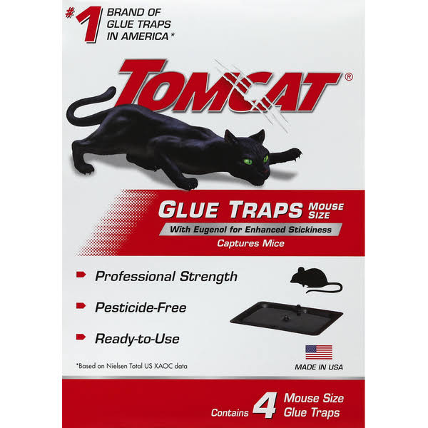 Tomcat Glue Trap - Mouse Size, 4 Glue Traps