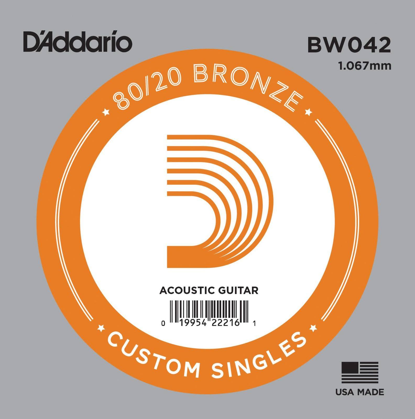 D'Addario BW042 Bronze Wound Acoustic Guitar Strings