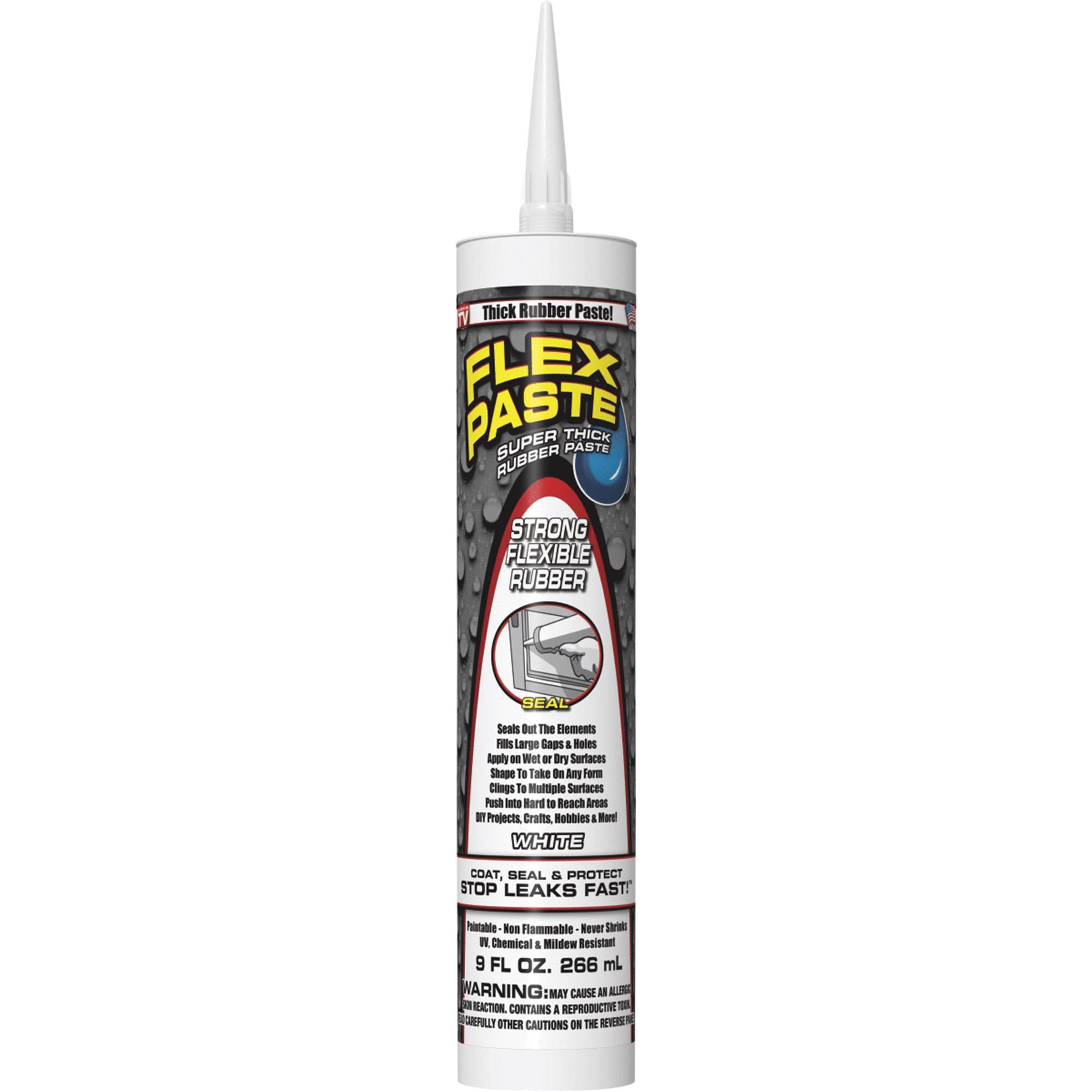 Flex Paste 9 Oz. Rubber Sealant, White PFSWHTR10