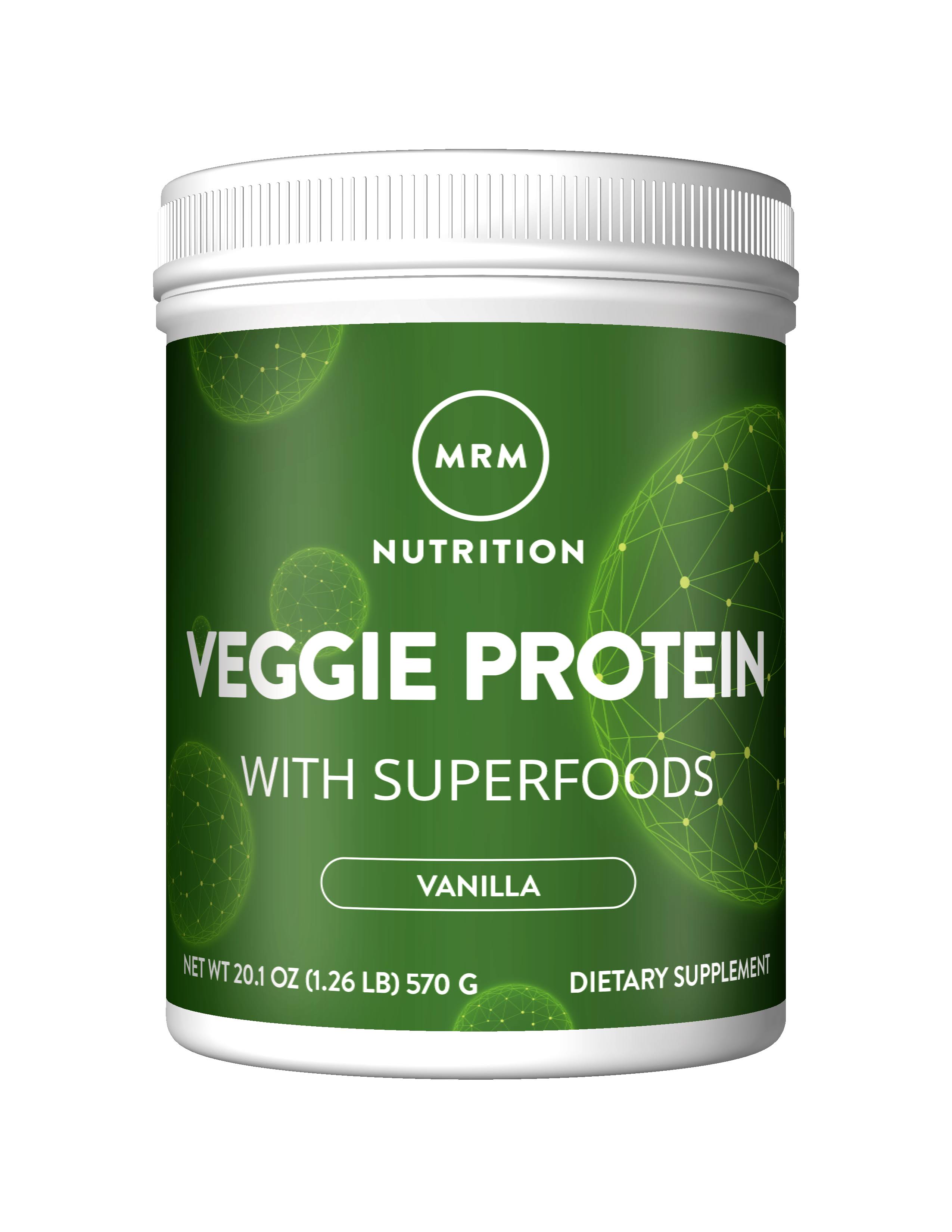 MRM Veggie Protein Nutritional Supplement - Vanilla, 570g