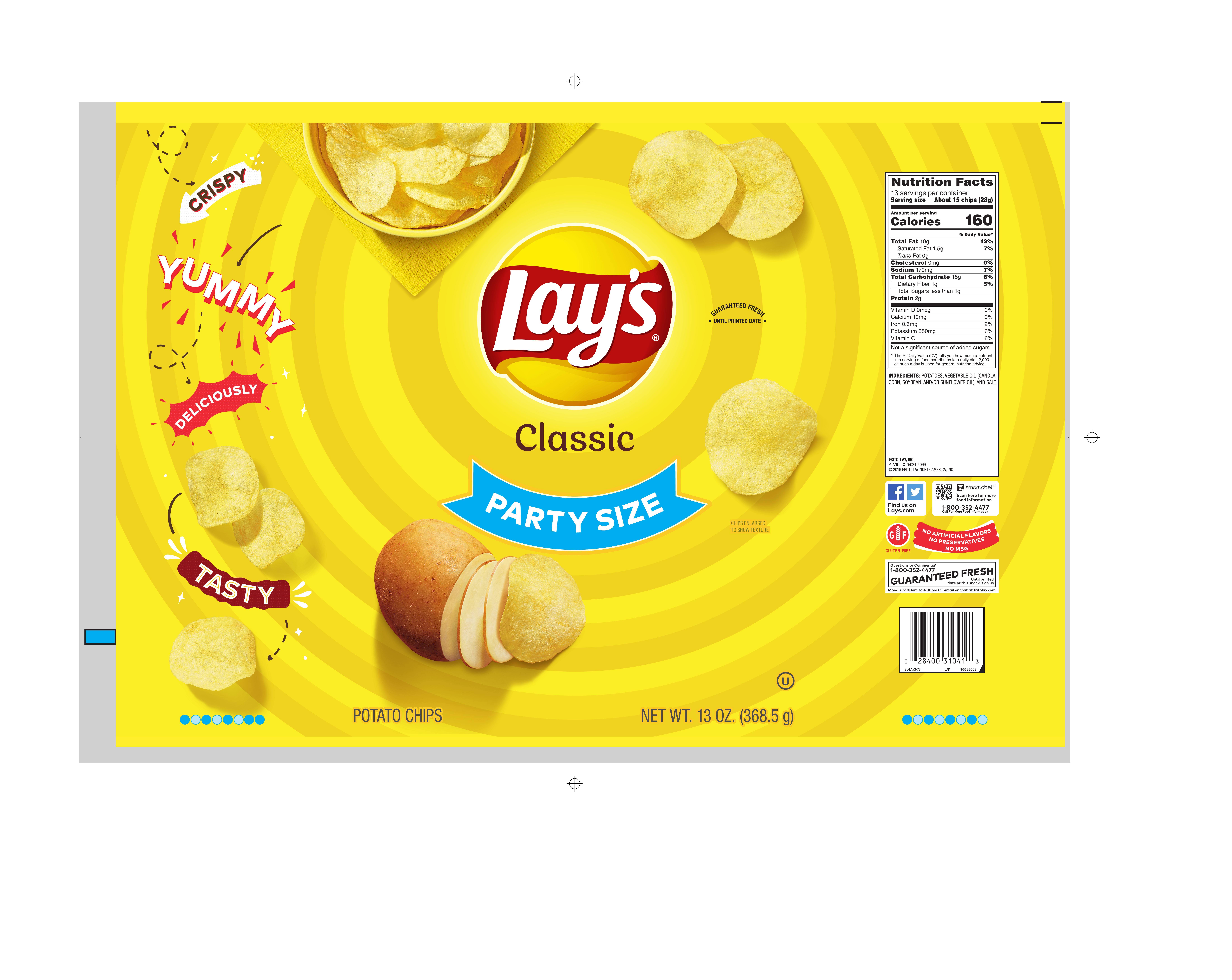 Lays Classic Potato Chips, 13 Ounce