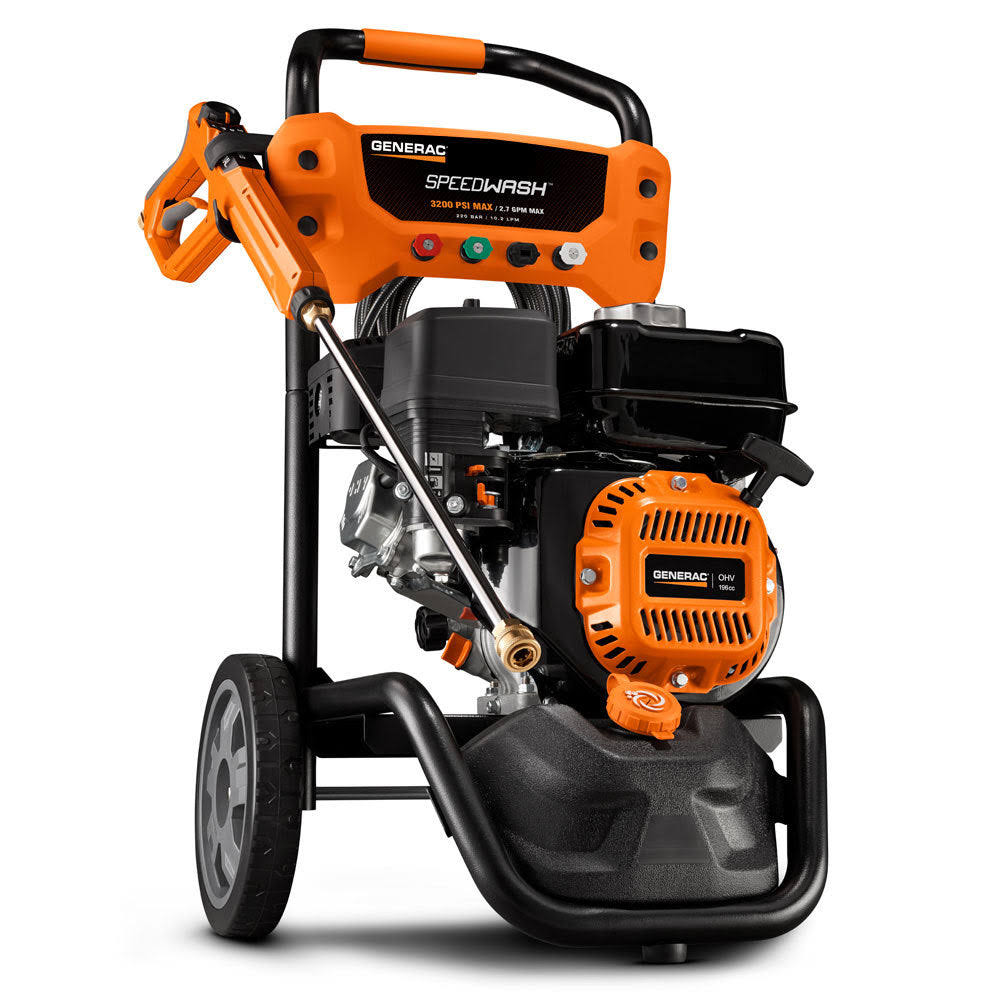 Generac 8902 3200 PSI 2.7 GPM SpeedWash Residential GAS Powered Pressure Washer with Soap Tank