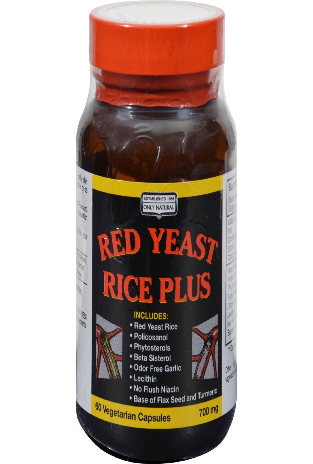 Only Natural Red Yeast Rice Plus Supplement - 60ct