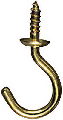Stanley Solid Brass Cup Hook - 1"