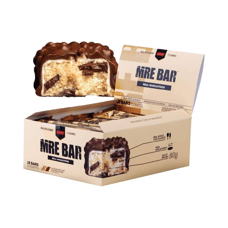 Redcon1 MRE Bar - Box of 12 - Chocolate Chip Cookie Dough