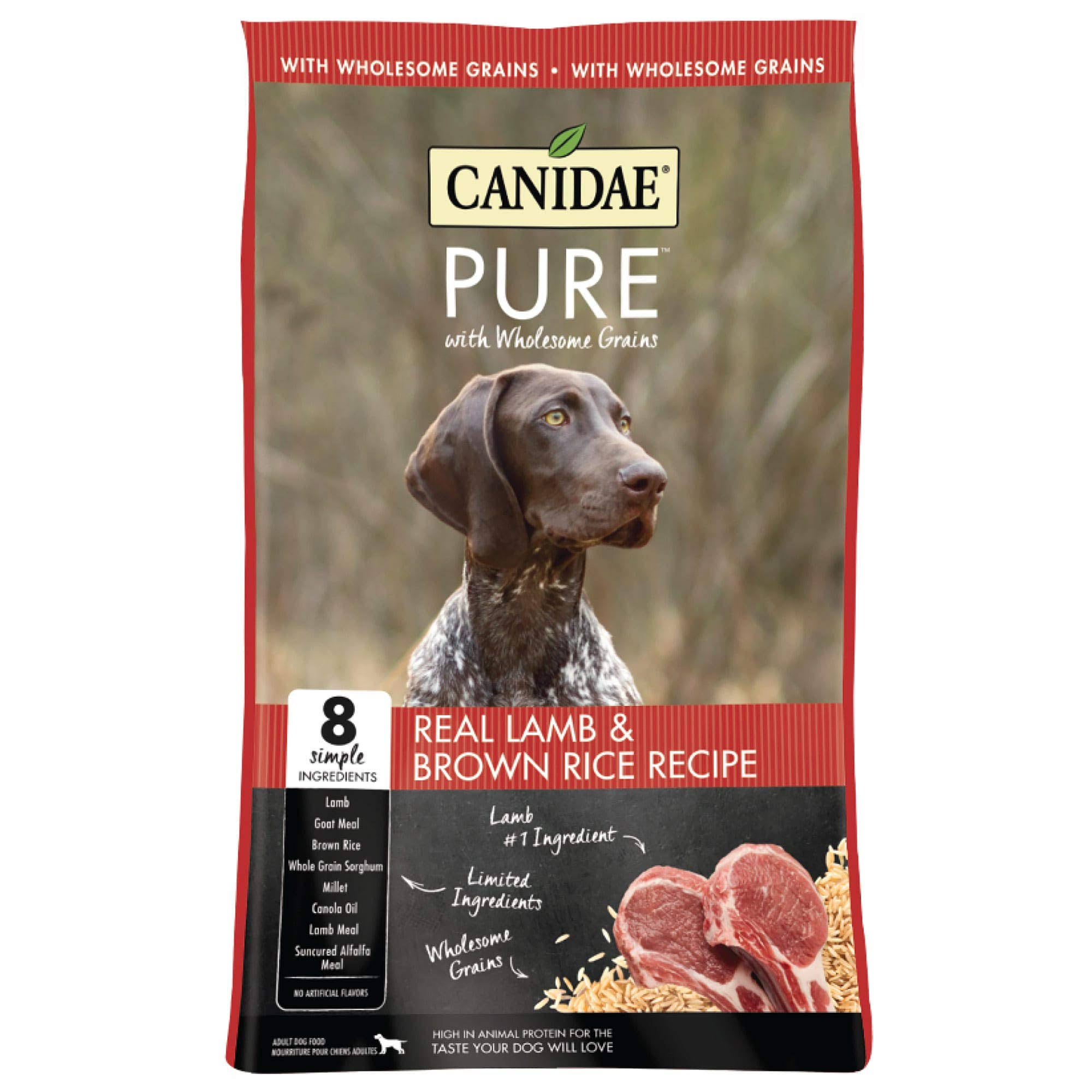 Canidae Pure with Grains Real Lamb & Brown Rice Recipe Dry Dog Food - 24-lb