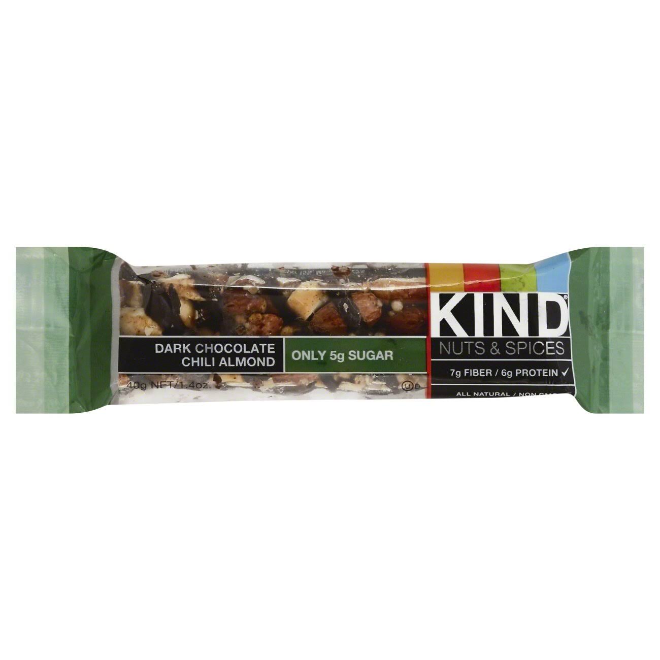 Kind Nuts & Spices Dark Chocolate Chili Almond Bar
